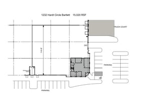 1230-1236 Hardt Cir, Bartlett, IL à louer Plan d’étage- Image 1 de 1