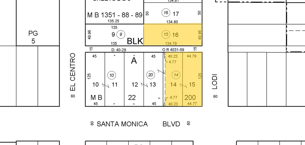 6151-6159 Santa Monica Blvd, Los Angeles, CA for lease - Plat Map - Image 2 of 39