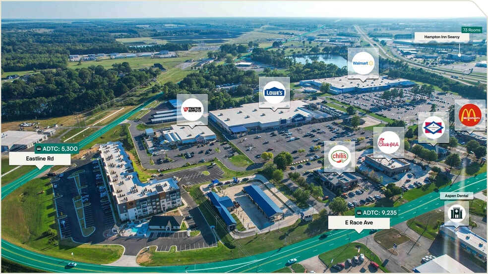 3707 E Race Ave, Searcy, AR for sale - Aerial - Image 3 of 3