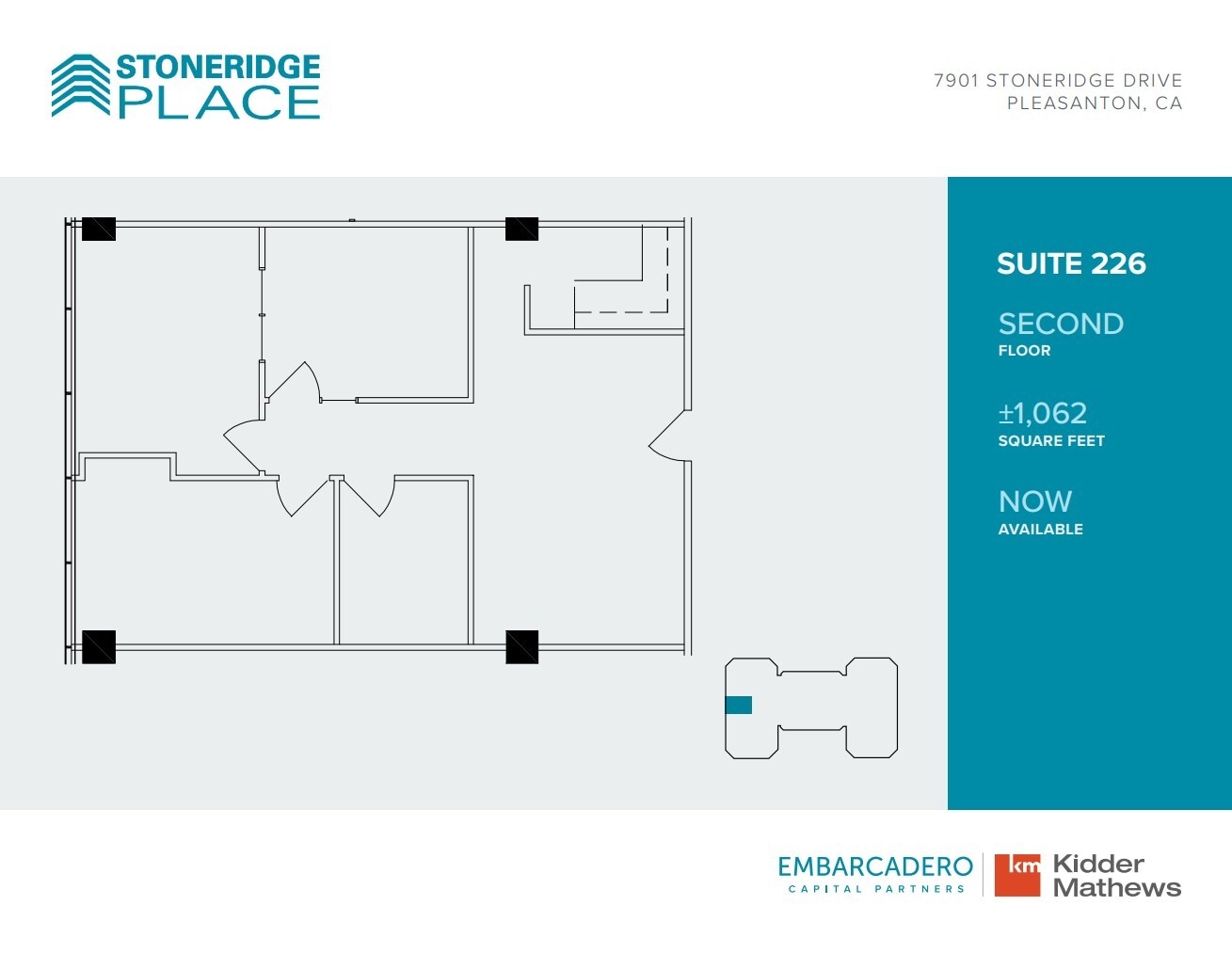 7901 Stoneridge Dr, Pleasanton, CA for lease Floor Plan- Image 1 of 1