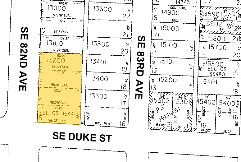 6432-6440 SE 82nd Ave, Portland, OR à louer - Plan cadastral - Image 2 de 4