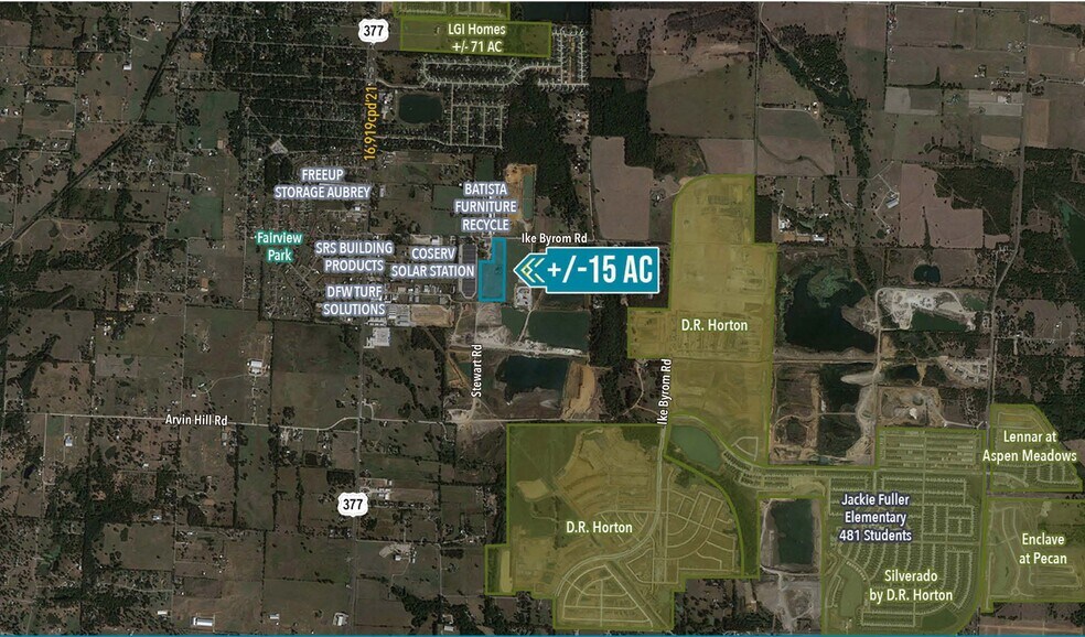 9080 Ike Byrom rd, Aubrey, TX à louer - Aérien - Image 2 de 10