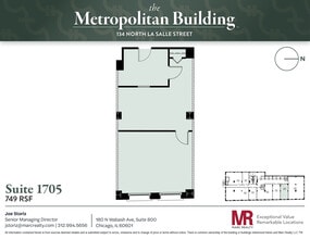 134 N LaSalle St, Chicago, IL à louer Plan d’étage- Image 1 de 1