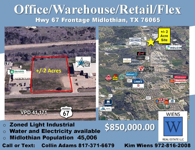 More details for TBD Highway 67, Midlothian, TX - Land for Sale