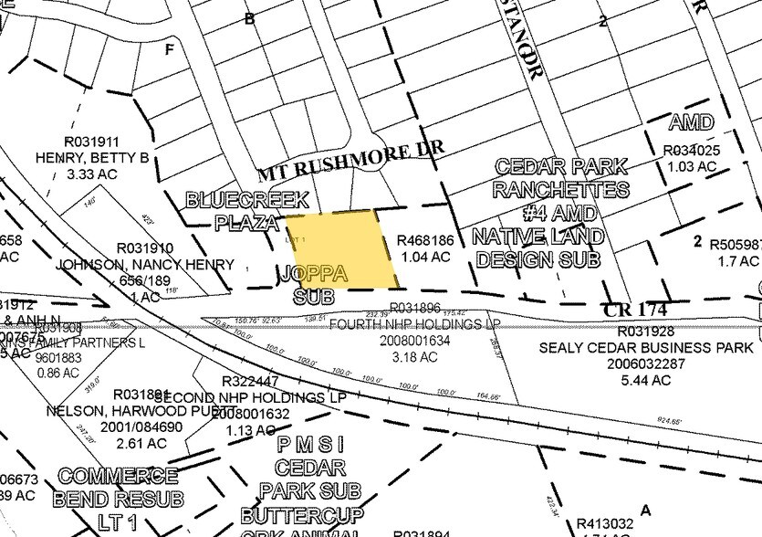 301 Brushy Creek Rd, Cedar Park, TX à louer - Plan cadastral - Image 3 de 3
