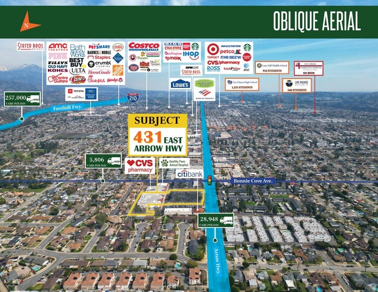 431 E Arrow Hwy, Glendora, CA for sale - Building Photo - Image 2 of 10