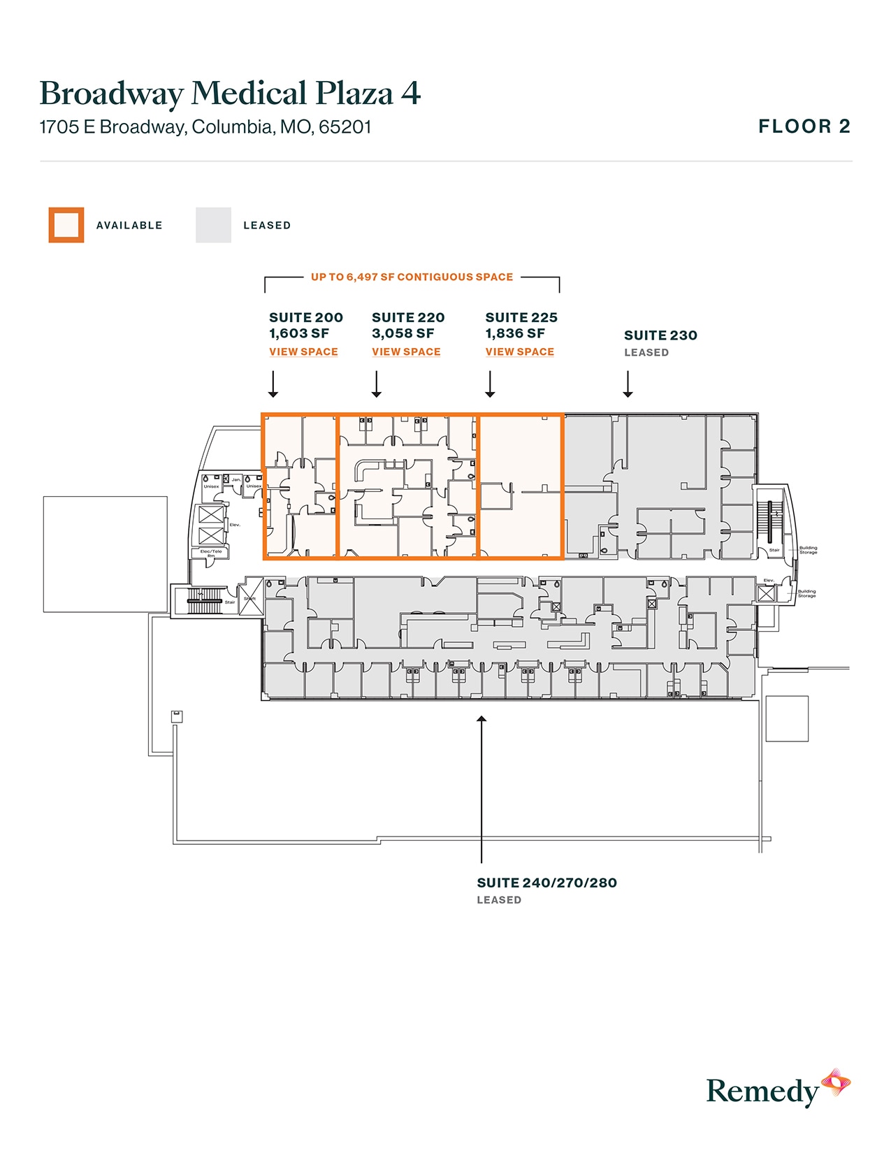 1705 E Broadway, Columbia, MO for lease Floor Plan- Image 1 of 2