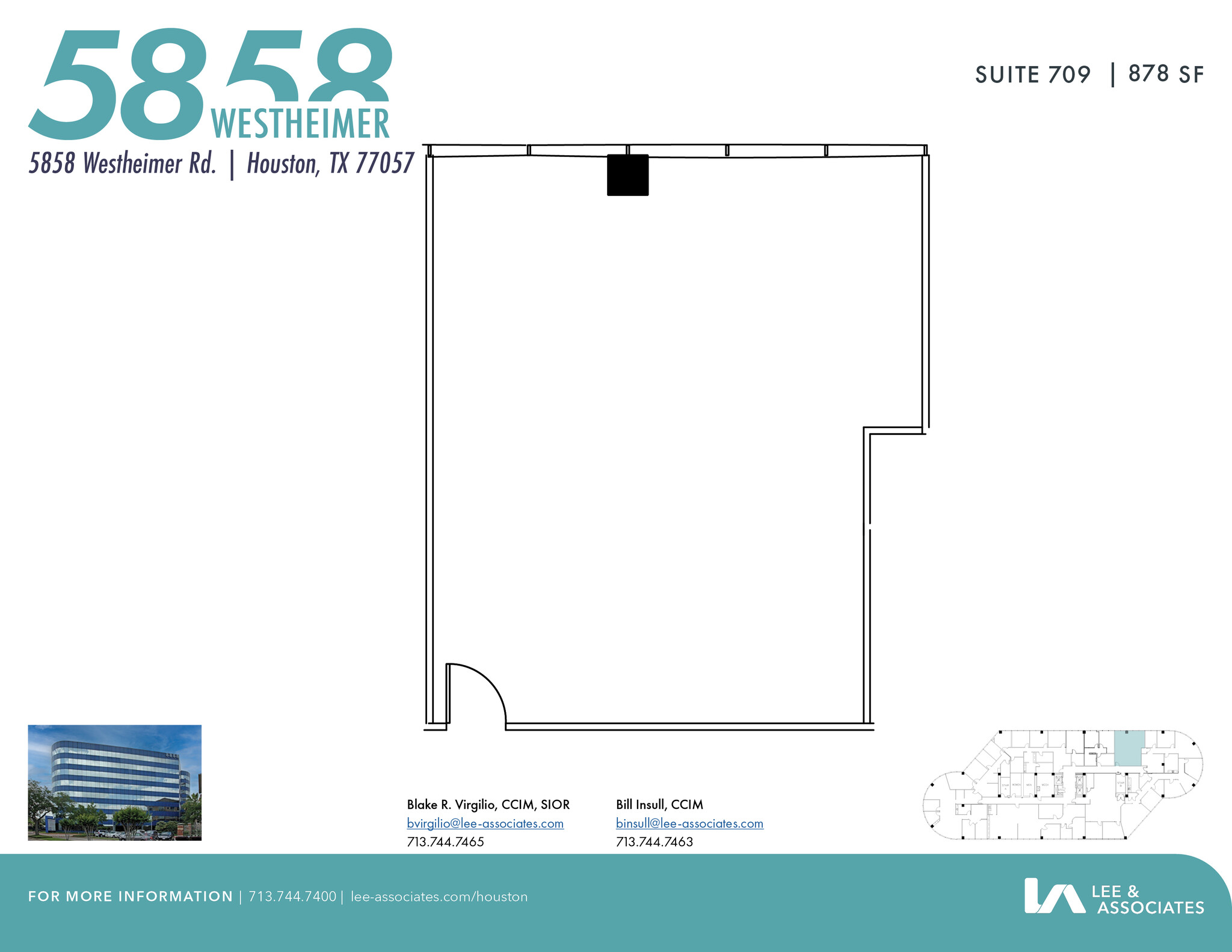 5858 Westheimer Rd, Houston, TX à louer Plan d’étage- Image 1 de 2