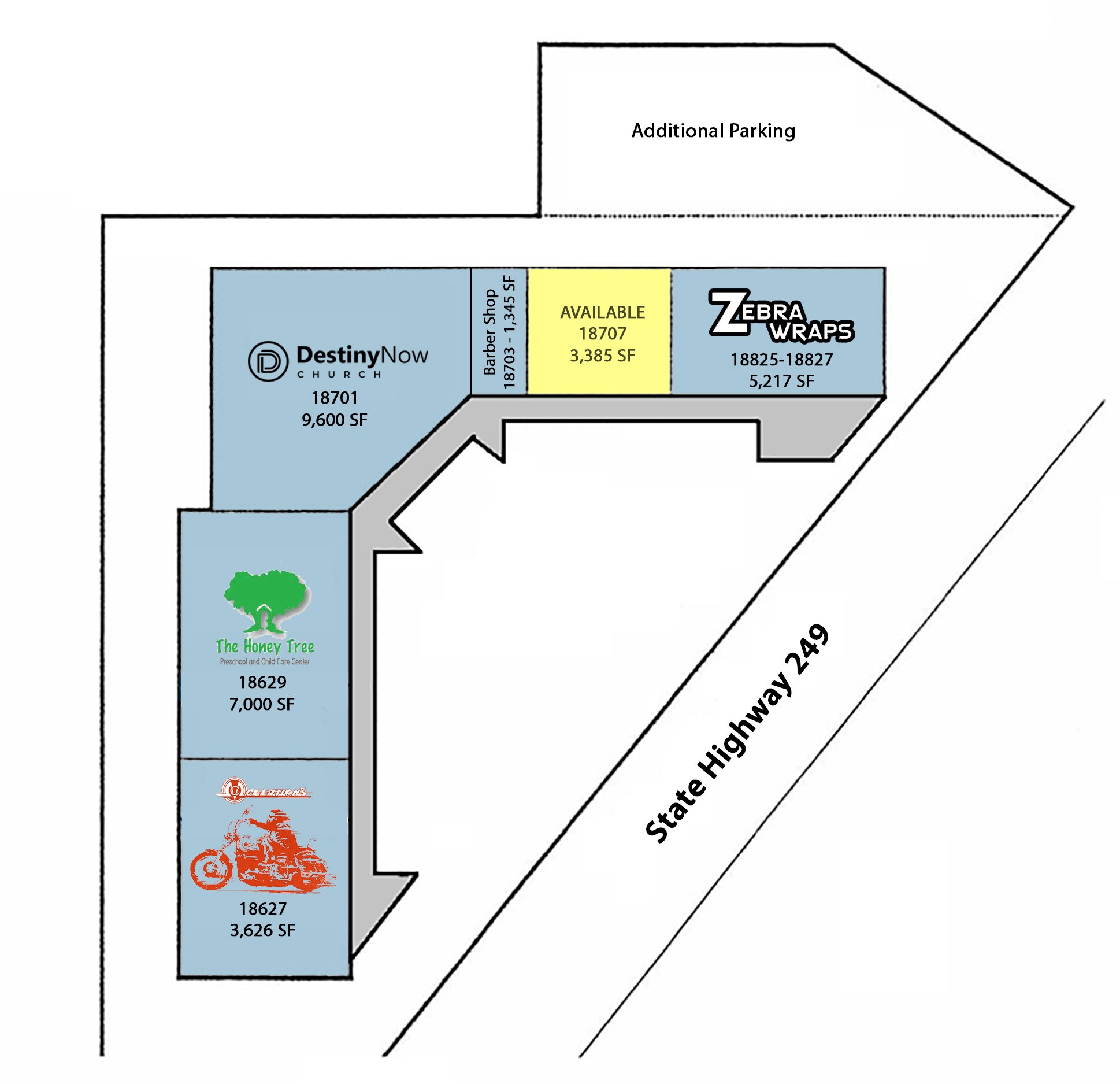 18627-18825 SH 249, Houston, TX à louer Plan de site- Image 1 de 1