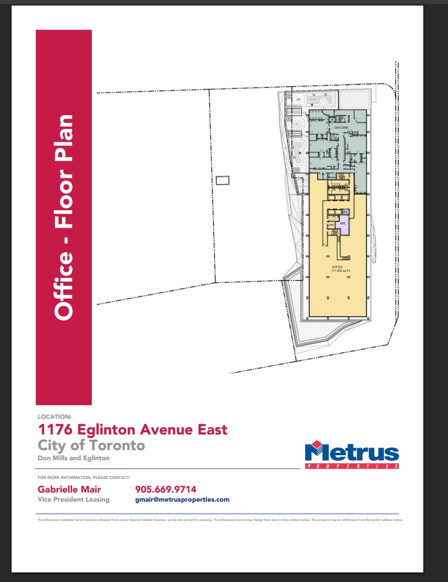 1176 Eglinton Av E, Toronto, ON à louer Plan d’étage- Image 1 de 1