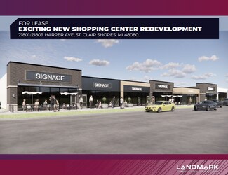 Plus de détails pour 21801-21809 Harper Ave, Saint Clair Shores, MI - Commerce de détail à louer