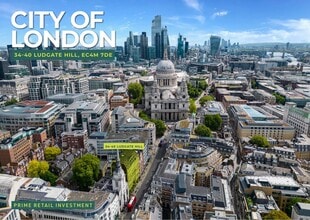 34-40 Ludgate Hl, Londres, LND - Aérien  Vue de la carte