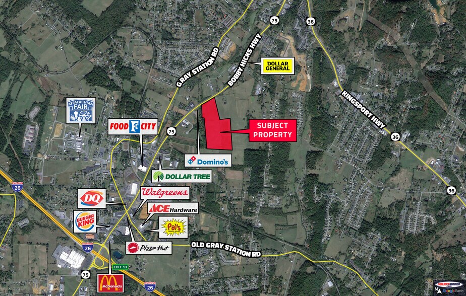 Bobby Hicks Highway Hwy, Gray, TN à vendre - Aérien - Image 1 de 12