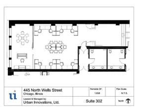 445 N Wells St, Chicago, IL for lease Floor Plan- Image 1 of 1