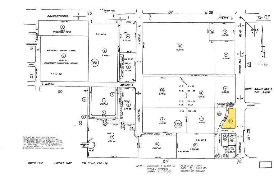 1565-1577 S Harbor Blvd, Fullerton, CA à vendre - Plan cadastral - Image 1 de 1