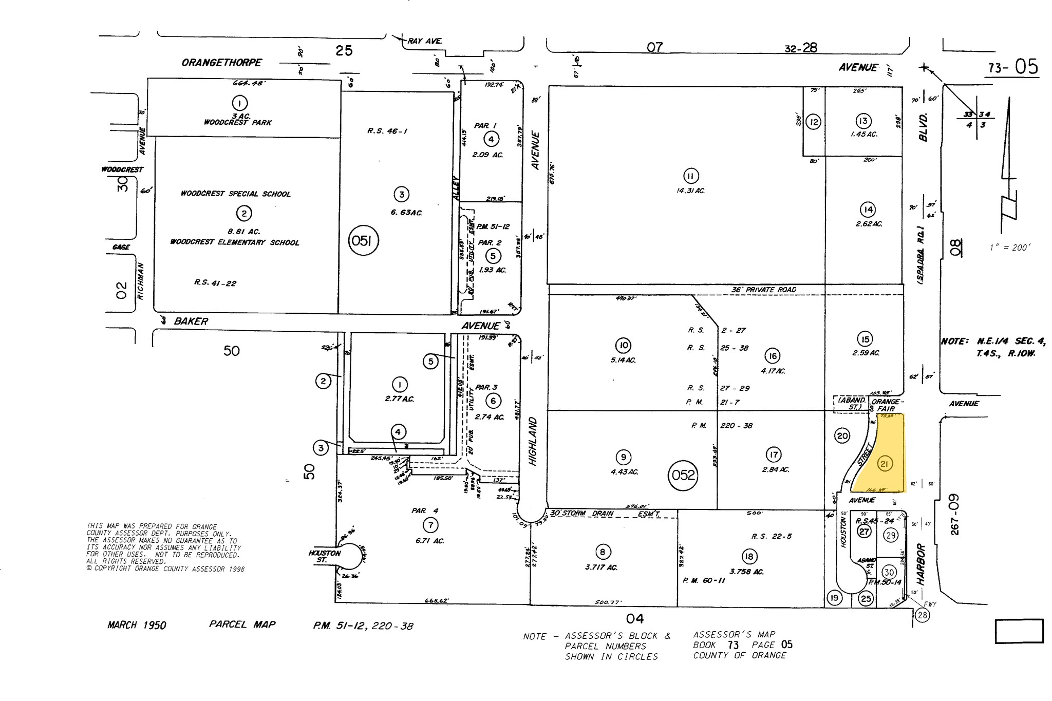 1565-1577 S Harbor Blvd, Fullerton, CA à vendre Plan cadastral- Image 1 de 1