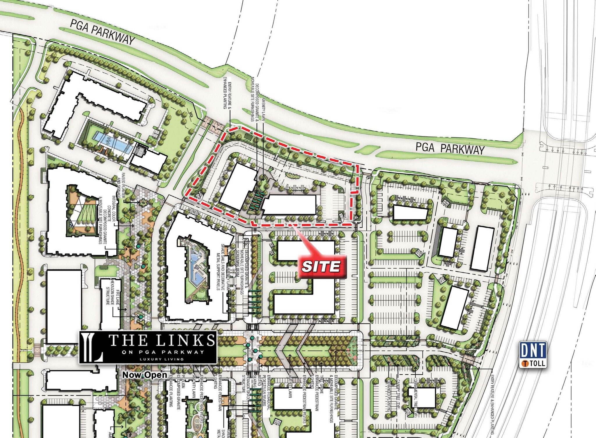 SWQ of Dallas North Tollway & PGA Pkwy, Frisco, TX for lease Site Plan- Image 1 of 15