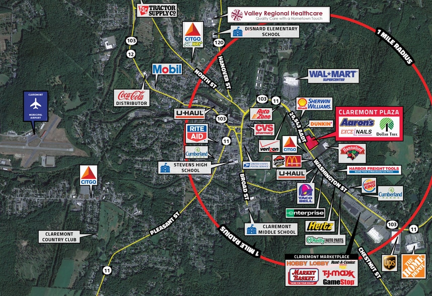 216 Washington St, Claremont, NH for lease - Aerial - Image 2 of 2