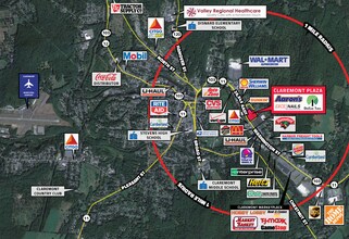 216 Washington St, Claremont, NH - AERIAL  map view