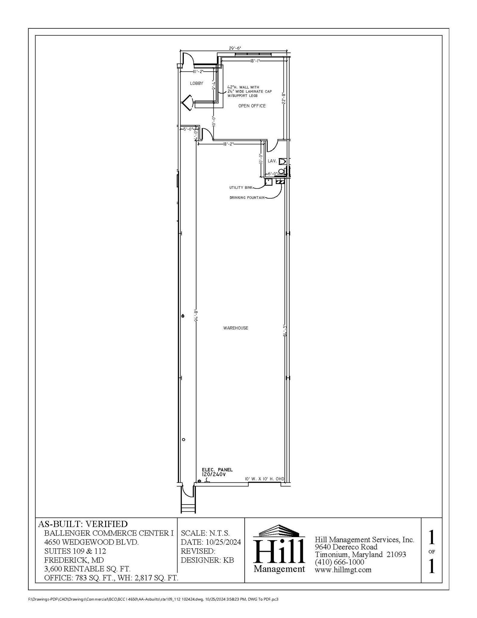 4650 Wedgewood Blvd, Frederick, MD à louer Plan d  tage- Image 1 de 1