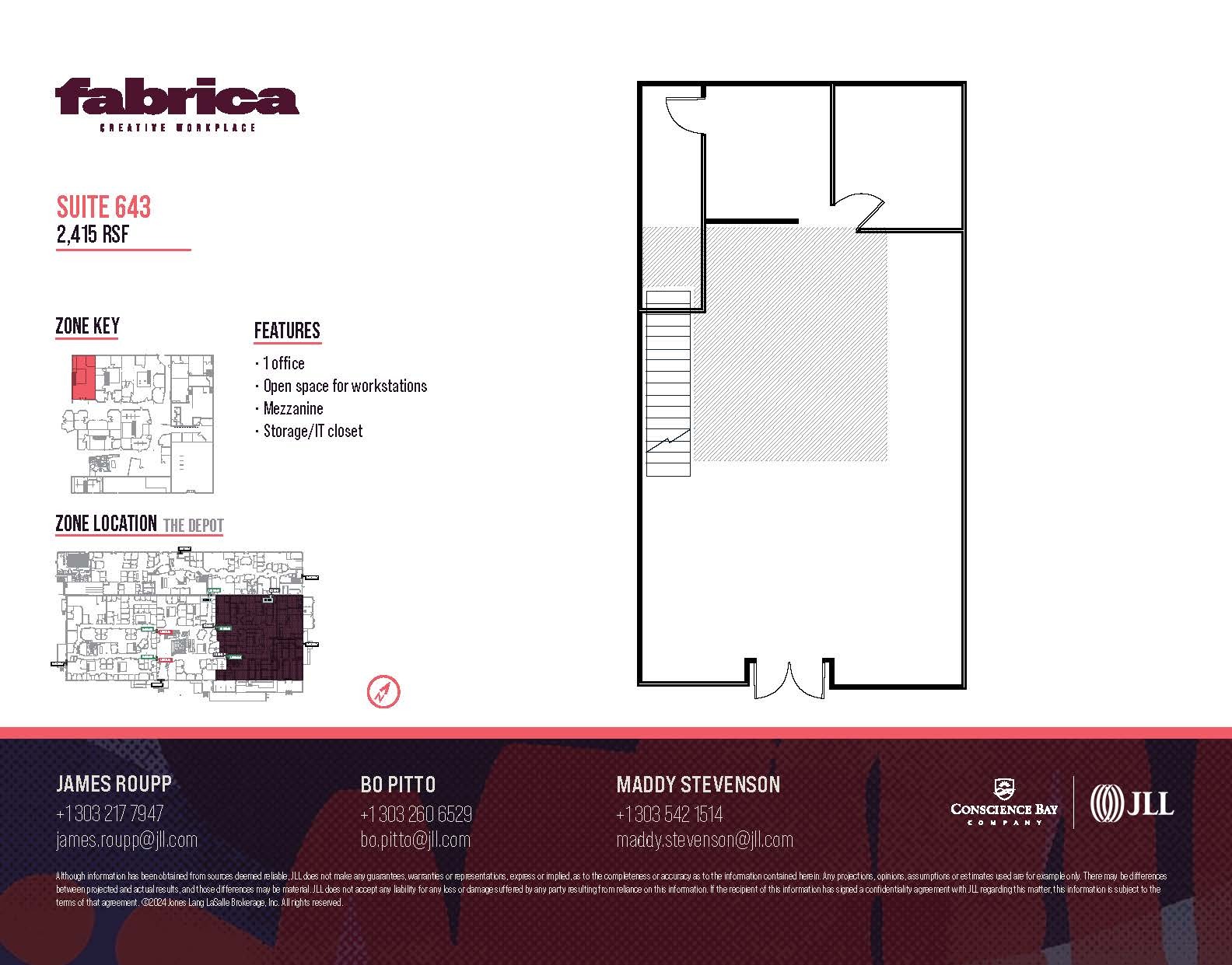 3001 Brighton Blvd, Denver, CO à louer Plan d’étage- Image 1 de 1