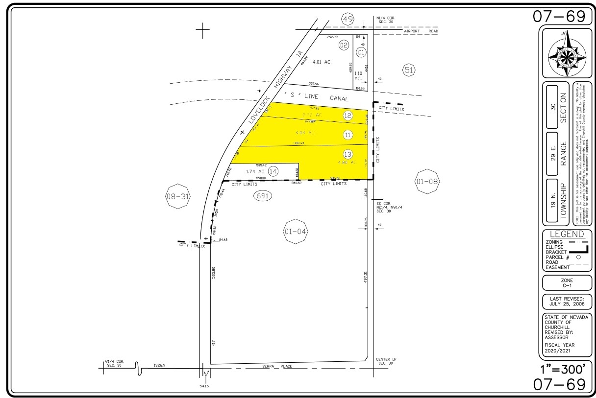 899 Lovelock Hwy, Fallon, NV à vendre Plan cadastral- Image 1 de 2