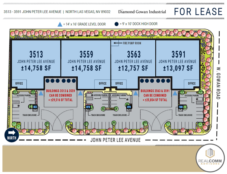 3513-3591 John Peter Lee Ave, North Las Vegas, NV for lease - Site Plan - Image 3 of 9