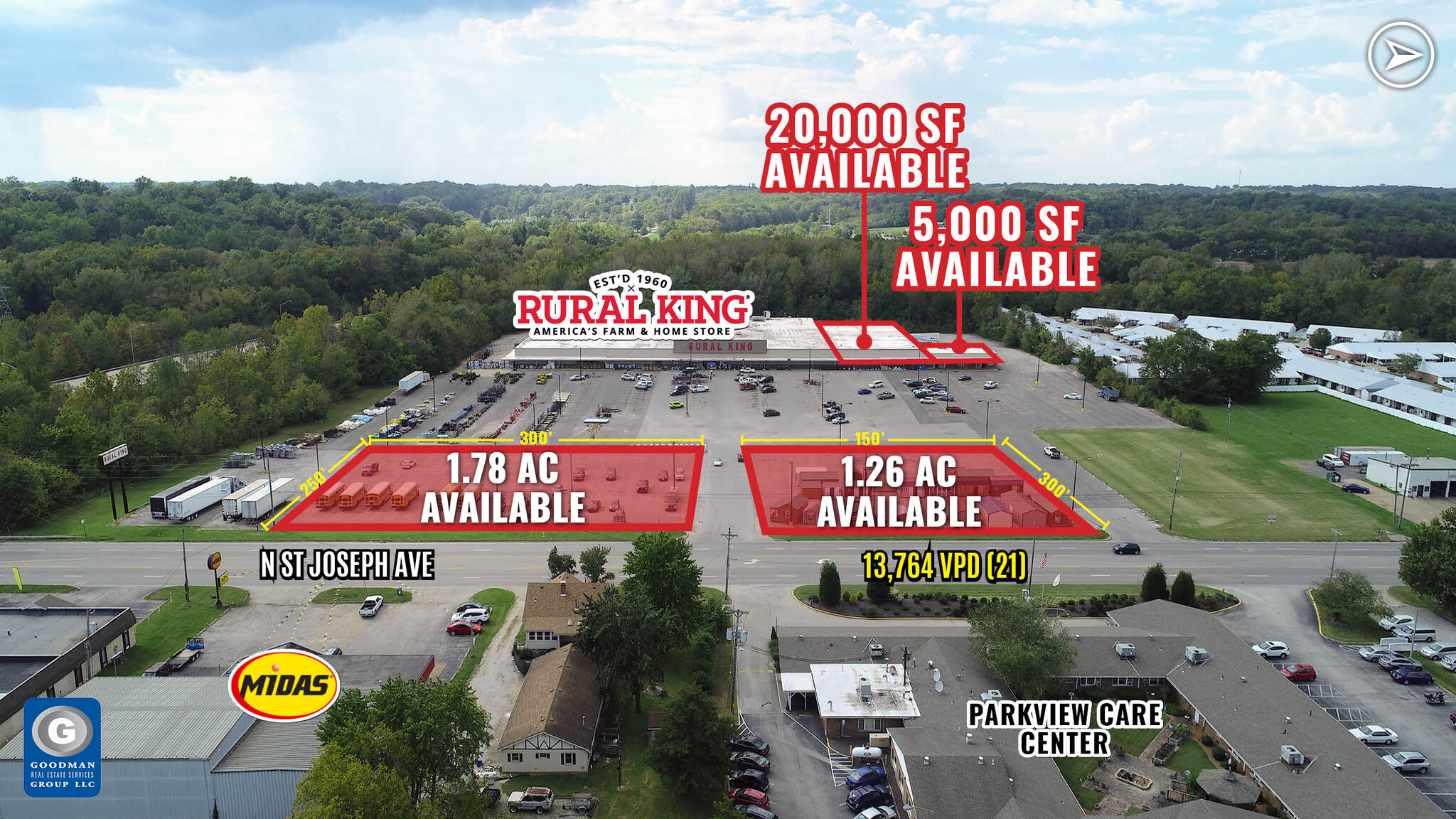 2800 BL St Joseph Ave, Evansville, IN for lease Aerial- Image 1 of 6