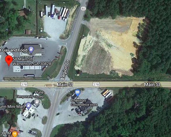 Hwy 278, Warrenton, GA for sale Aerial- Image 1 of 6