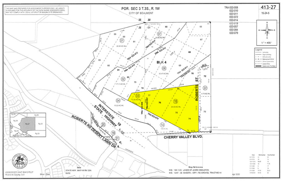 36240 Cherry Valley, Calimesa, CA à vendre - Plan cadastral - Image 3 de 4