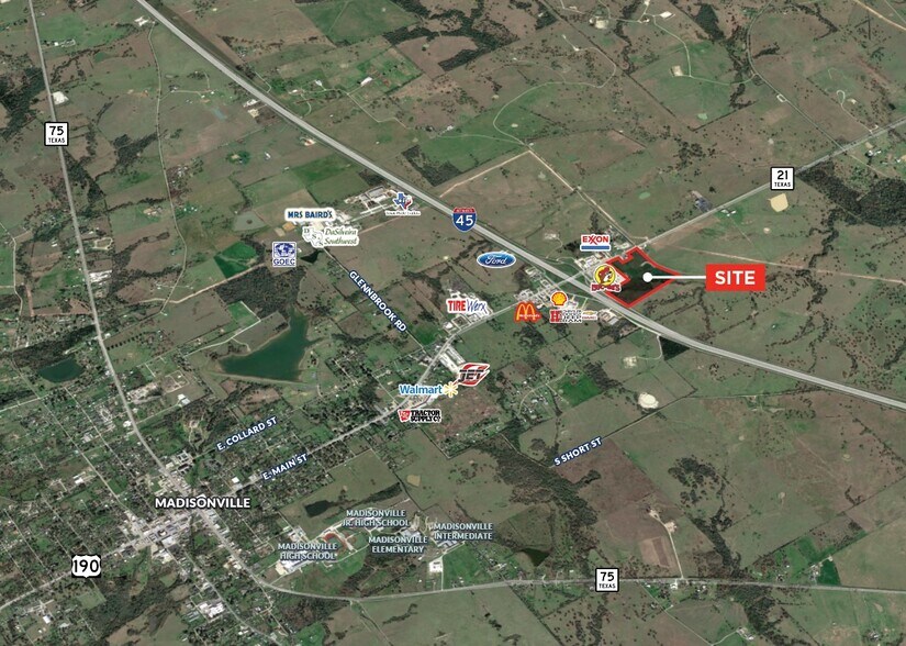 I-45, Madisonville, TX à vendre - Aérien - Image 2 de 2