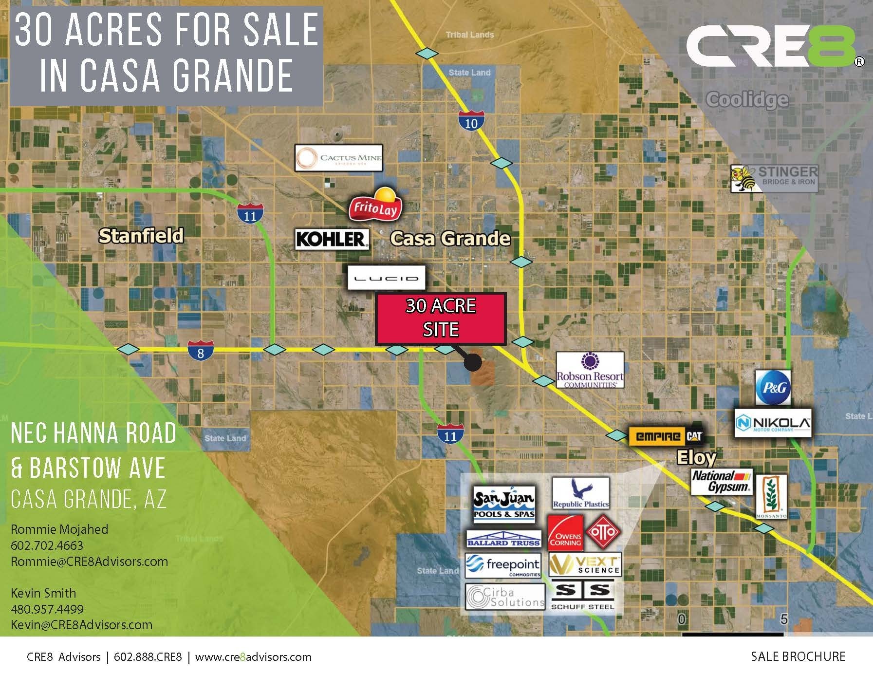 NEC Hanna Road & Barstow ave, Casa Grande, AZ for sale Primary Photo- Image 1 of 4