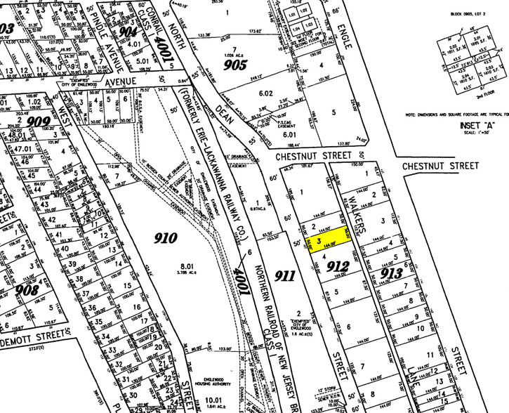 165 N Dean St, Englewood, NJ à vendre - Plan cadastral - Image 2 de 3