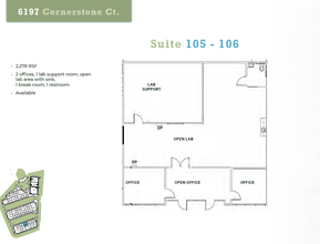 6185 Cornerstone Ct E, San Diego, CA for lease Floor Plan- Image 1 of 1