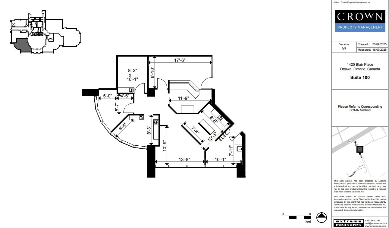 1400 Blair Towers Pl, Ottawa, ON à louer Plan d’étage- Image 1 de 1