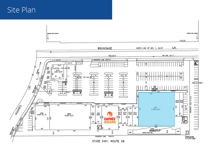 2207 Brundage Ln, Bakersfield, CA à louer - Plan de site - Image 2 de 2