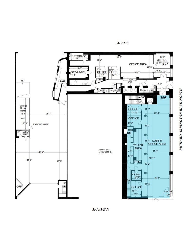 215 N Richard Arrington Jr Blvd, Birmingham, AL à louer Plan d’étage- Image 1 de 1