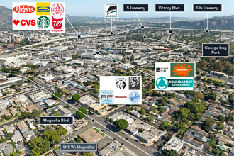 1115 W Magnolia Blvd, Burbank, CA - aerial  map view - Image1