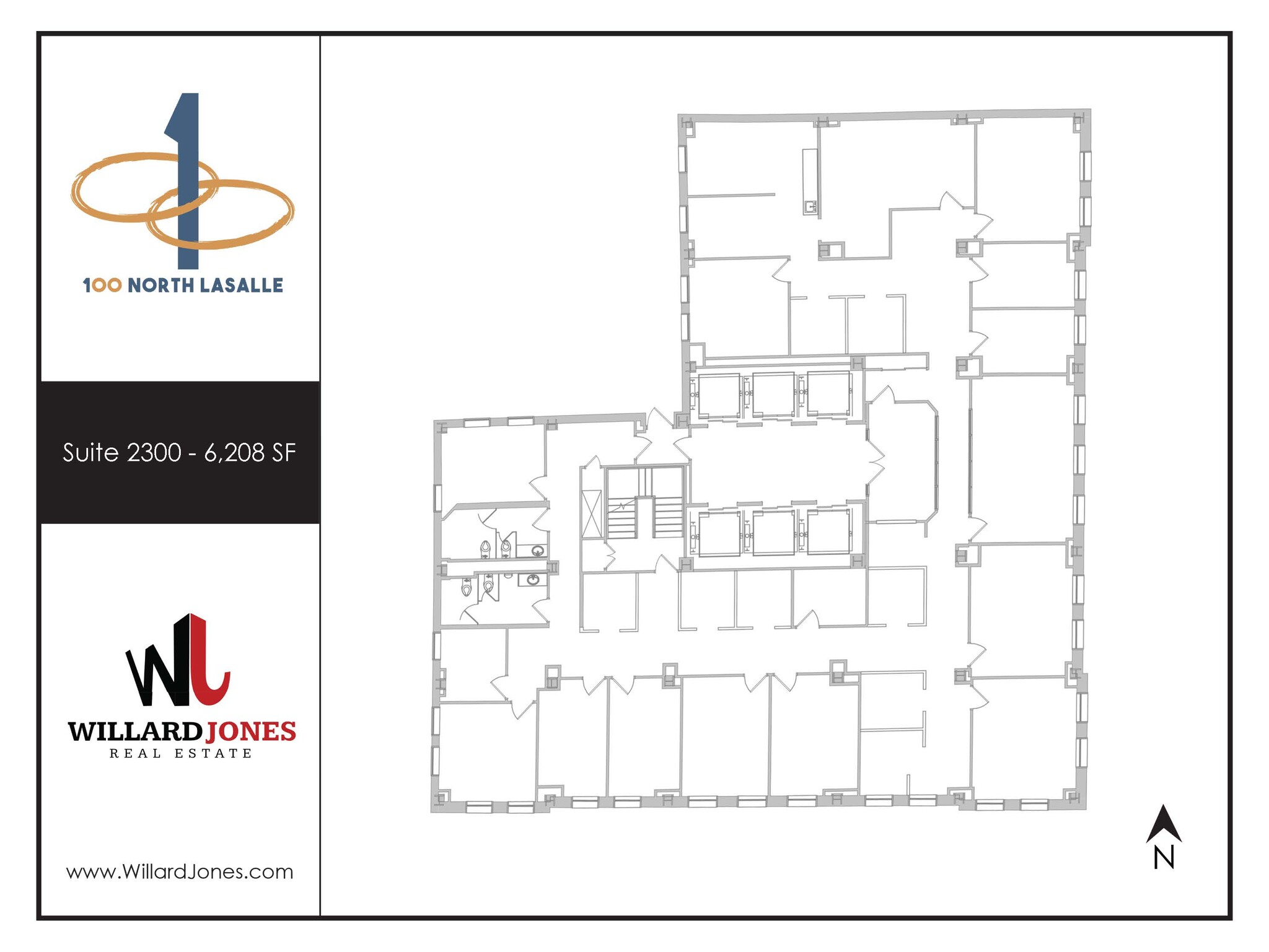 100 N LaSalle St, Chicago, IL for lease Floor Plan- Image 1 of 1