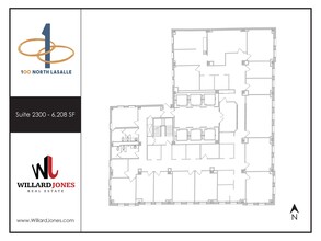 100 N LaSalle St, Chicago, IL à louer Plan d  tage- Image 1 de 1