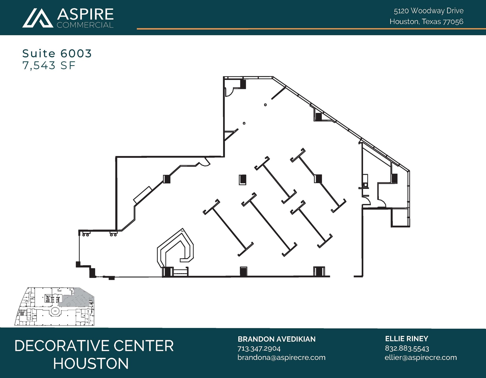 5120 Woodway Dr, Houston, TX à louer Plan d’étage- Image 1 de 4