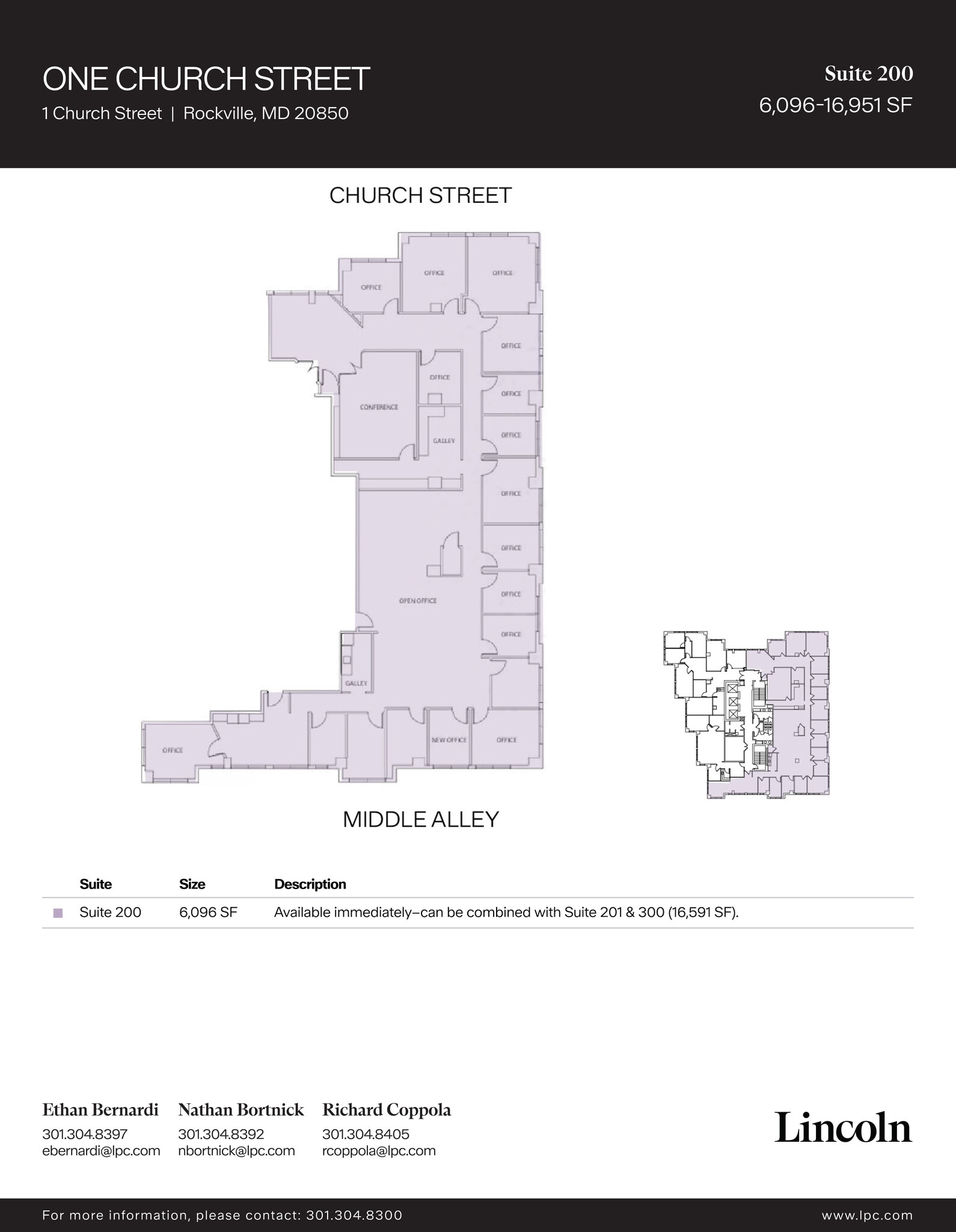 1 Church St, Rockville, MD for lease Floor Plan- Image 1 of 1