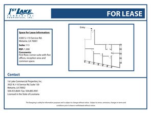 4300 S I-10 Service Rd, Metairie, LA à louer Plan d’étage- Image 1 de 1