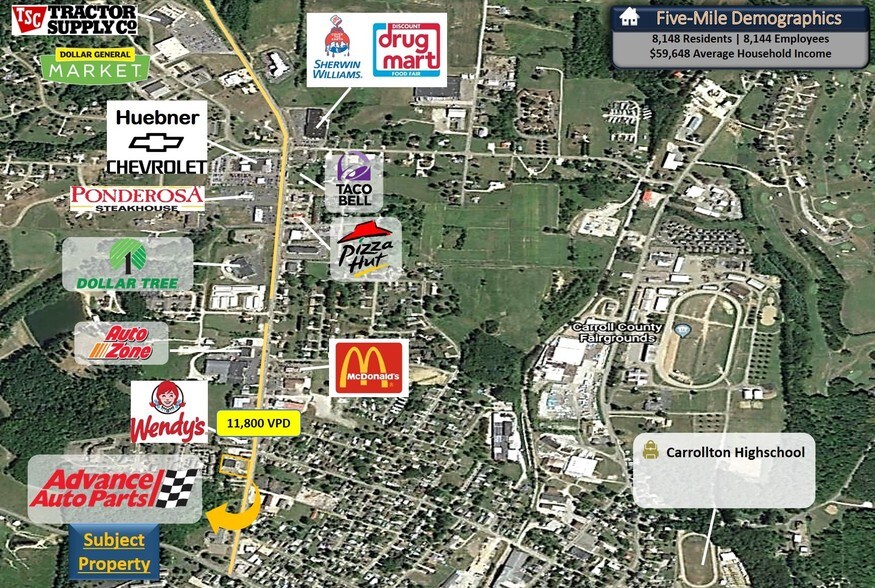 427 Canton Rd NW, Carrollton, OH for sale - Aerial - Image 2 of 2