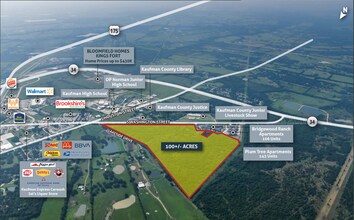 South Washington Street & Five Points Drive, Kaufman, TX - AERIAL  map view - Image1