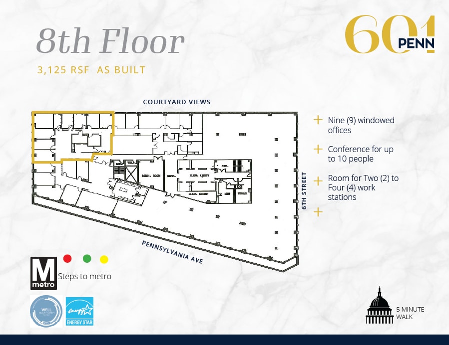 601 Pennsylvania Ave NW, Washington, DC for lease Floor Plan- Image 1 of 3