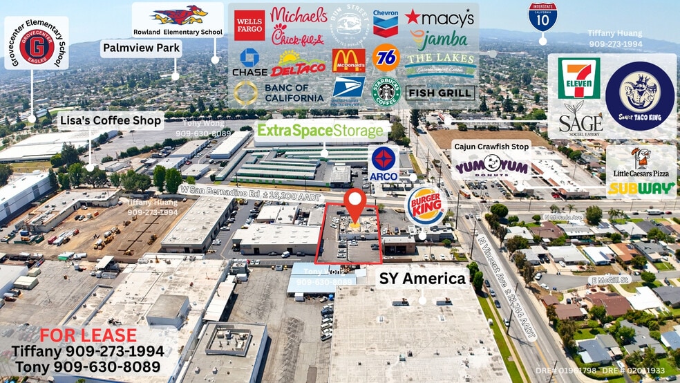 1661-1665 W San Bernardino Rd, Covina, CA for lease - Building Photo - Image 3 of 15