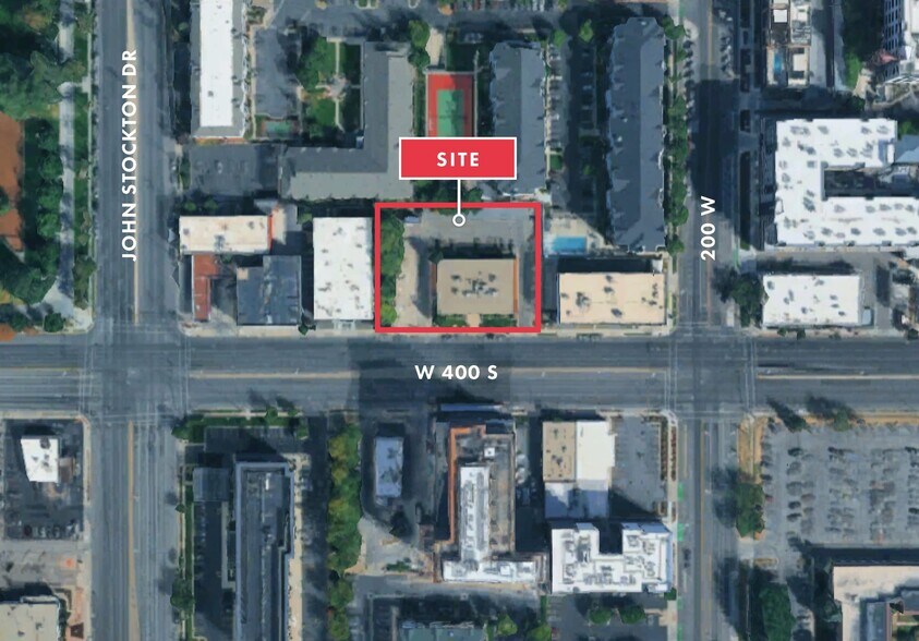 230 & 244 W 400 S Redevelopment Site portefeuille de 2 propriétés à vendre sur LoopNet.ca - Aérien - Image 3 de 5