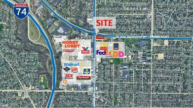 1015 E War Memorial Dr, Peoria, IL - AÉRIEN  Vue de la carte