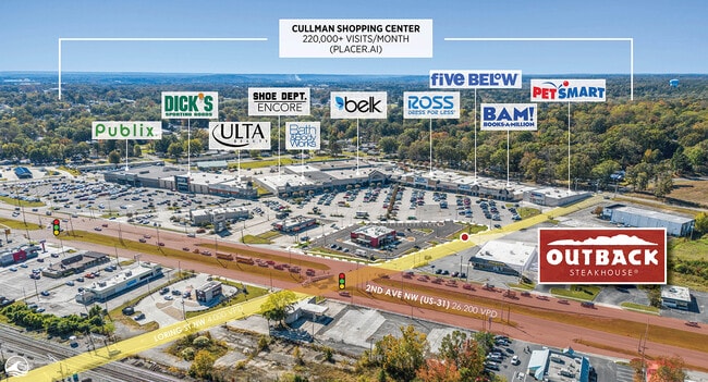 Plus de détails pour 727 2nd Ave NW, Cullman, AL - Commerce de détail à vendre